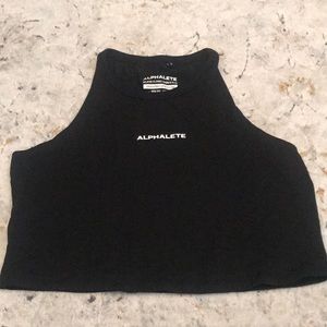 Alphalete black cropped top